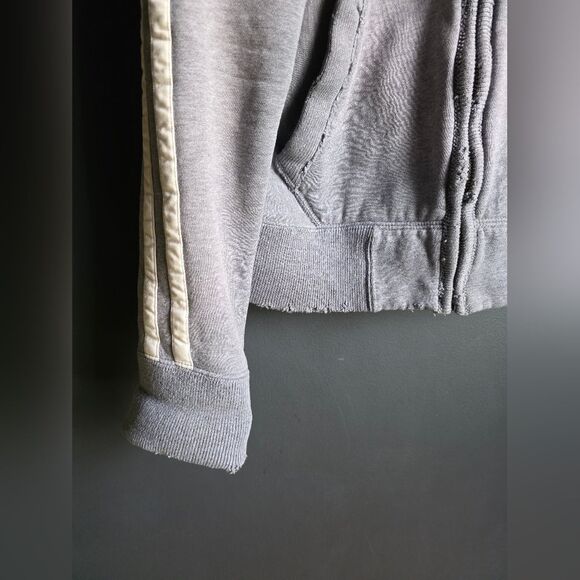 Vintage Abercrombie & Fitch Zip-Up Hoodie Fleece Lined Mens Sz M STREETWEAR GRAY - Picture 3 of 11